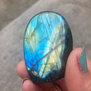 Stunning high grade labradorite free form polished crystal